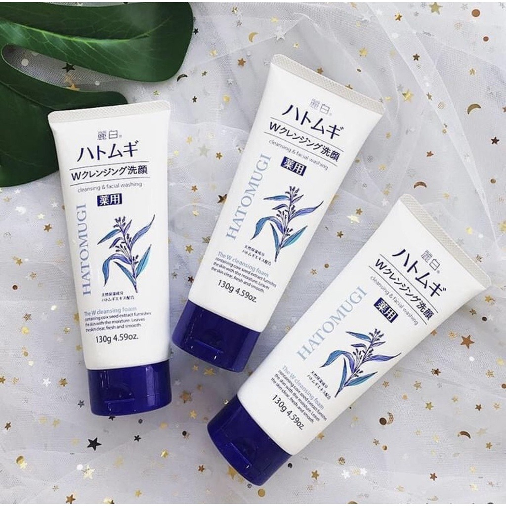 Sữa Rửa Mặt Trắng Da Hatomugi Moisturizing & Facial Washing 130G
