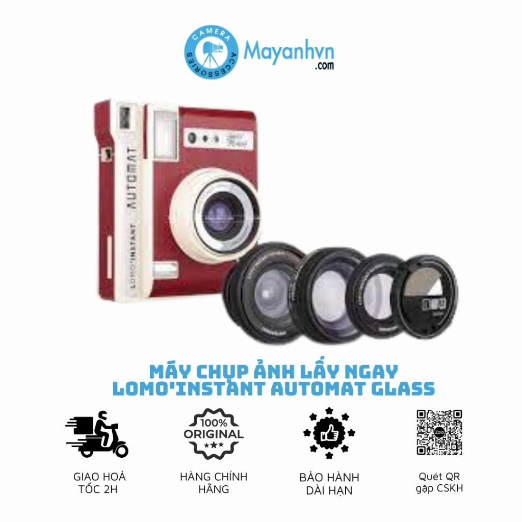 Máy Chụp Ảnh Lấy Ngay Lomo'instant Automat + 3 Lens