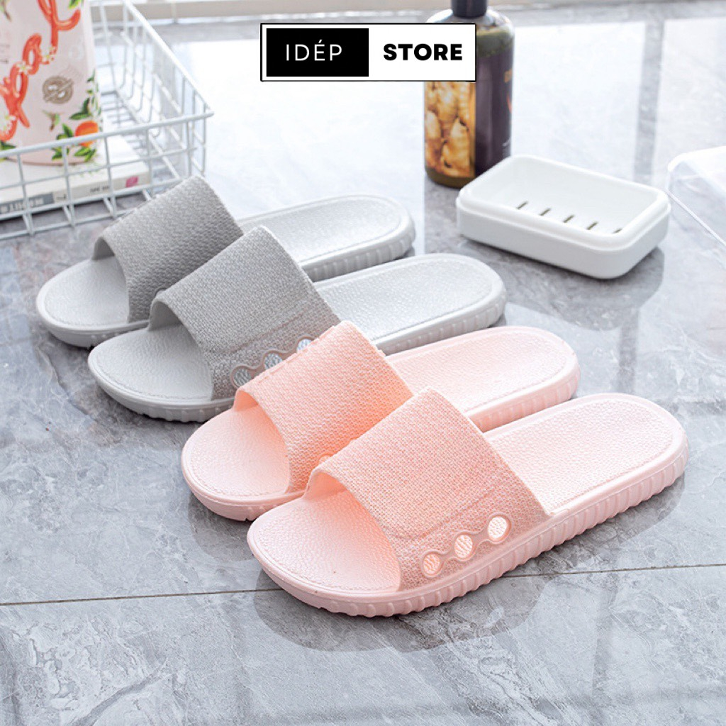 Dép nam nữ quai ngang cao su êm chân chống trượt đi trong nhà, văn phòng, nhà tắm - iDép DL321