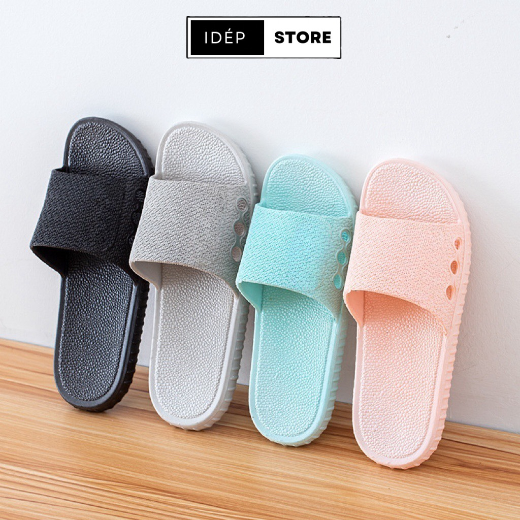 Dép nam nữ quai ngang cao su êm chân chống trượt đi trong nhà, văn phòng, nhà tắm - iDép DL321