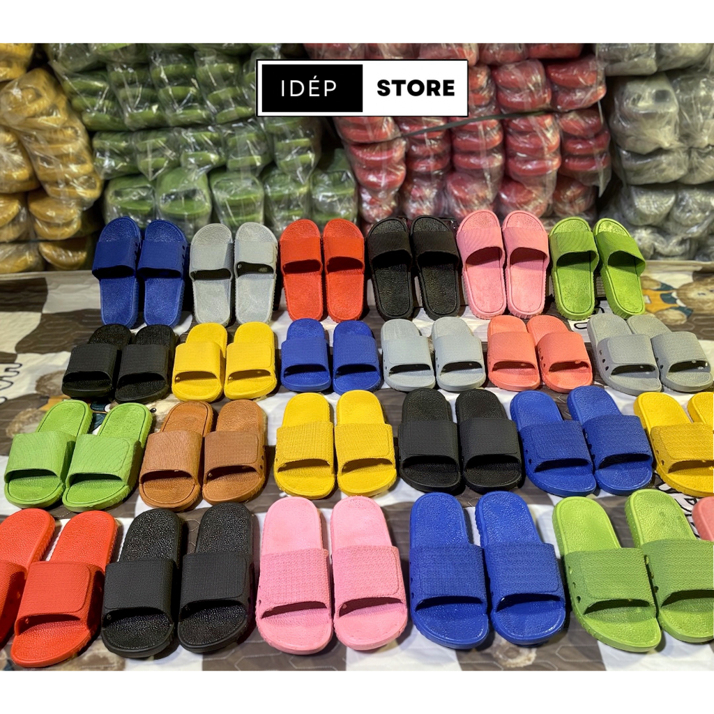 Dép nam nữ quai ngang cao su êm chân chống trượt đi trong nhà, văn phòng, nhà tắm - iDép DL321