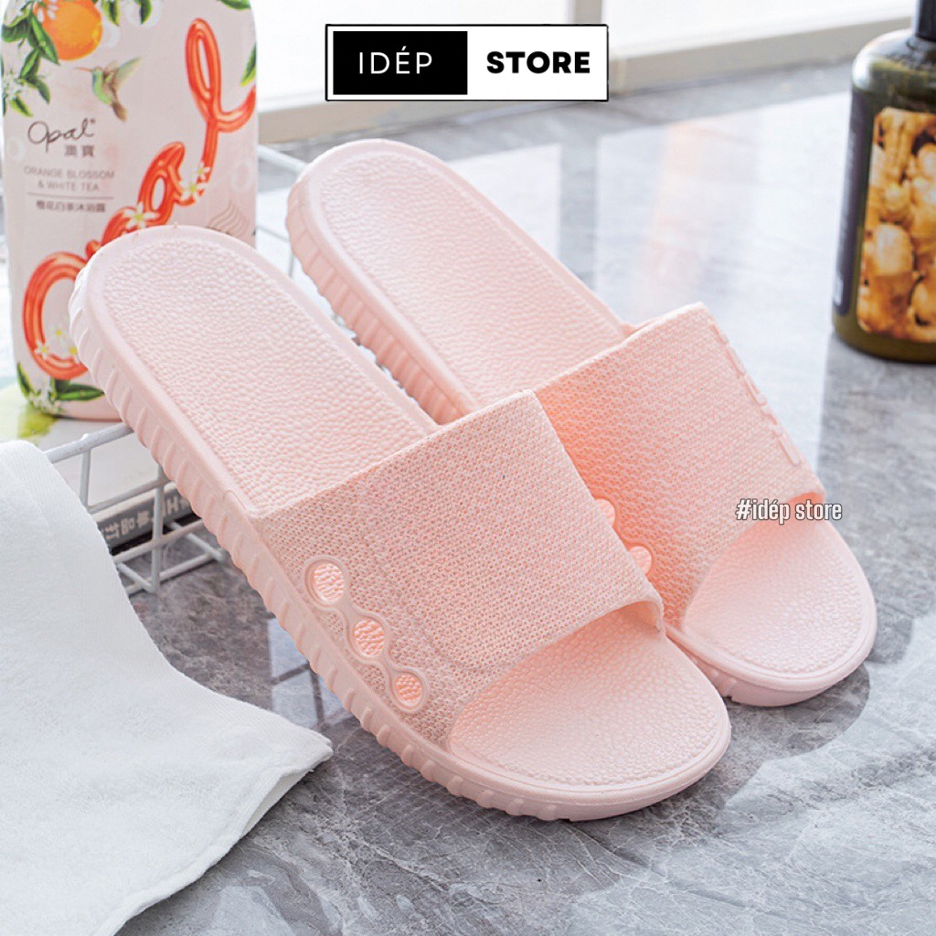 Dép nam nữ quai ngang cao su êm chân chống trượt đi trong nhà, văn phòng, nhà tắm - iDép DL321