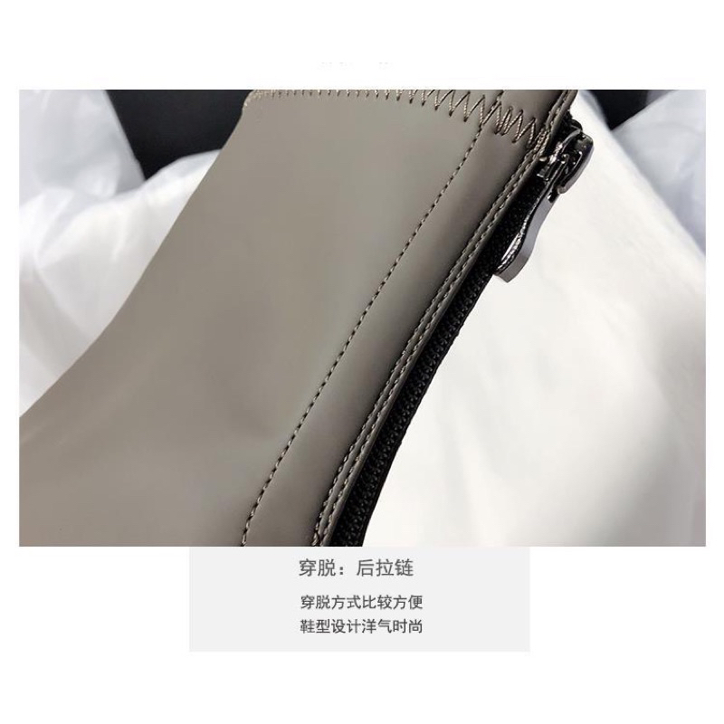 Bốt da PU Forever đế vuông cao 7CM hàng mới 2023