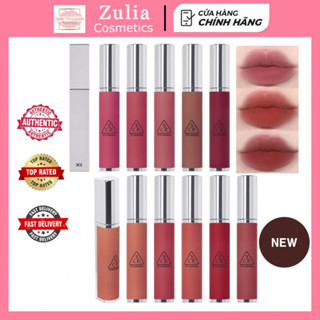  Son Kem Lỳ 3CE Hazy Lip Clay Mịn Môi Bền Mờ Vỏ Bạc Sang chảnh 