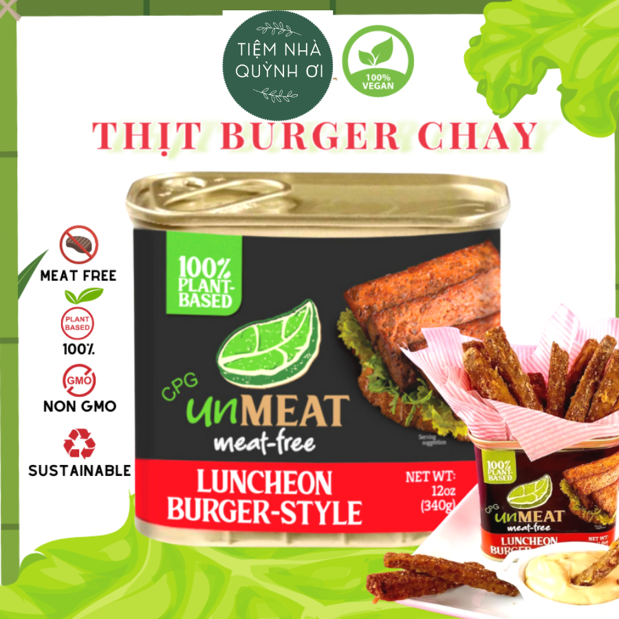 |Vegan| Thịt Burger Chay Unmeat 200g/330g Nhập khẩu trực tiếp từ Philippines