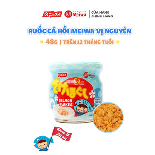 [chỉ 25k/ lọ] Ruốc cá hồi Meiwa / chà bông cá hồi Meiwa Nhật Bản bổ sung DHA, EPA, omega-3, Canxi (date T5/24)