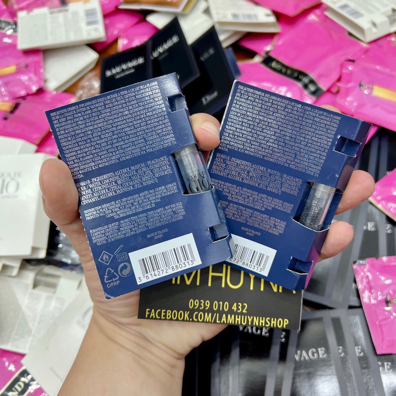 Vial Nước hoa ACQUA DI GIÒ Trắng EDT - EDP - ABSOLU gỗ vàng -  PROFONDO Xanh 1,2ml