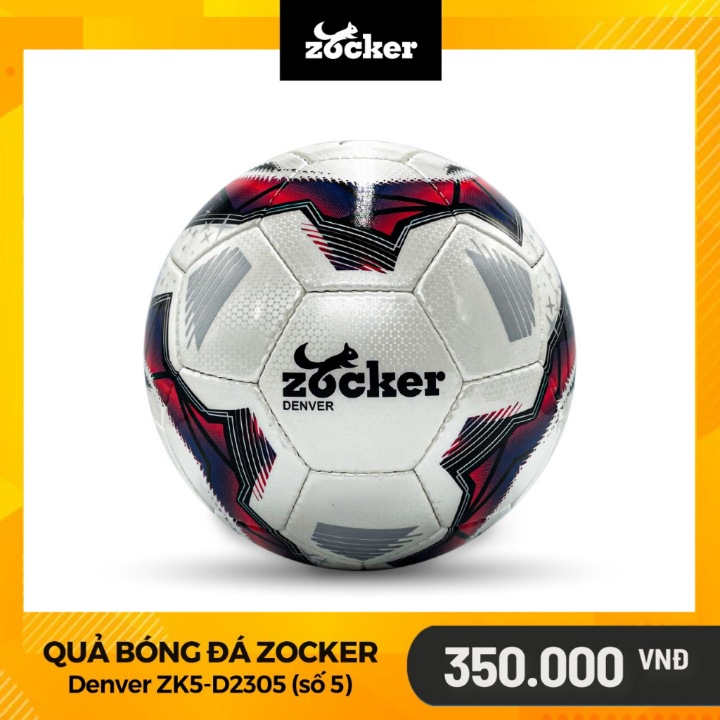 Quả bóng đá sân cỏ nhân tạo, quả bóng đá  Zocker Denver ZK4-D2304, Tặng kèm túi lưới và kim bơm