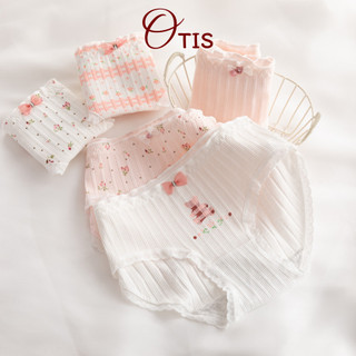 Quần Lót Nữ Cotton Cao Cấp Họa Tiết Dễ Thương Viền Bèo Thoáng Mát OTIS 618