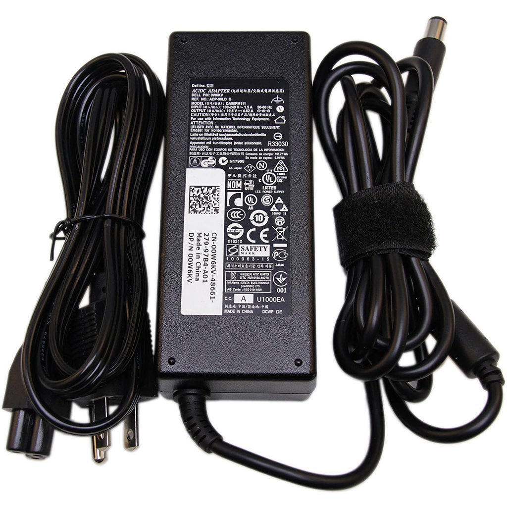 Sạc laptop Dell 19.5V 4.62A 90W ZIN chân kim to cho Dell Inspiron 3420 5421 Latitude E6430 E7240 Vostro 3460 3560