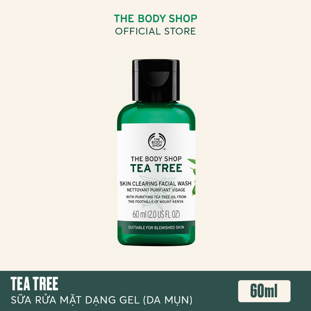 Sữa rửa mặt dạng gel The Body Shop Tea Tree Skin Clearing Facial Wash 60ml