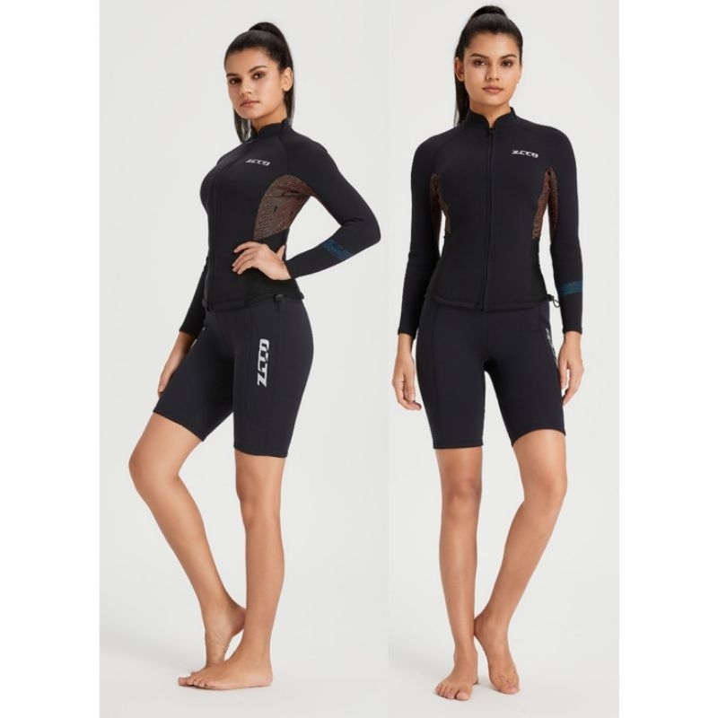 Áo bơi lẻ giữ nhiệt dài tay cho nữ 1.5mm LT202-B  zcco giữ ấm cản gió