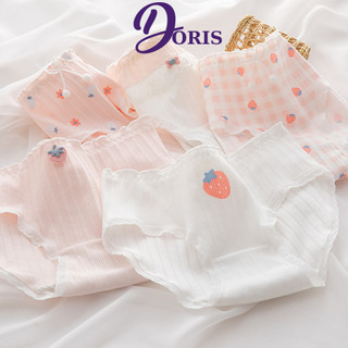 Quần Lót Nữ Cotton Cao Cấp Họa Tiết Dễ Thương, Thắt Nơ Xinh Xắn DORIS 8033