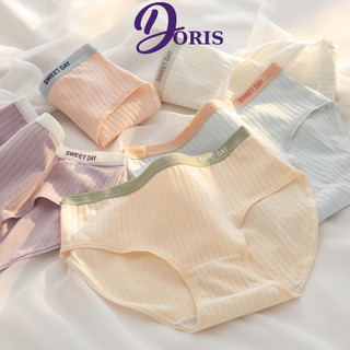 Quần Lót Nữ Cotton Cao Cấp Kháng Khuẩn Kẻ Sọc In Chữ Dễ Thương DORIS Q07