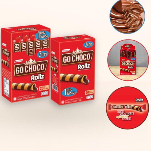 GO CHOCO ROLLZ – Bánh quế Sô cô la của Thái Lan