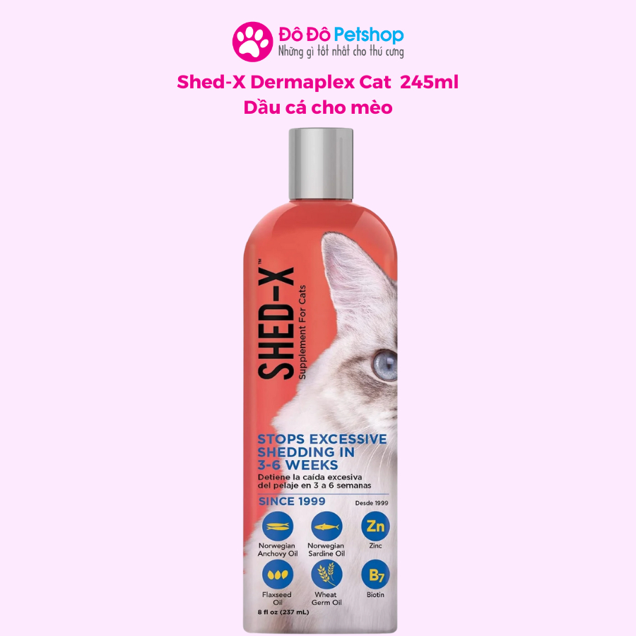 SHED-X DERMAPLEX - GIẢM RỤNG LÔNG, KÍCH THÍCH MỌC LÔNG CHO MÈO