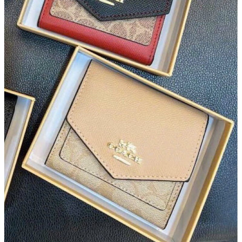 Ví nữ gập mini phối màu 12cm đẹp