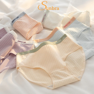 Quần Lót Nữ Cotton Cao Cấp Kháng Khuẩn Kẻ Sọc In Chữ Dễ Thương SUNBRA Q07
