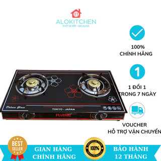 Bếp gas mặt kính cường lực ⚡SALE LỚN⚡ Fujishi chính hãng FJ-2016N/H10N - Đánh lửa Magneto, kiềng bếp vững chắc
