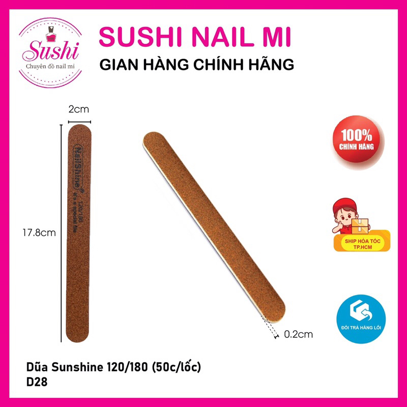 Dũa móng Sunshine 120/180  chuyên dụng - Sushi nail mi
