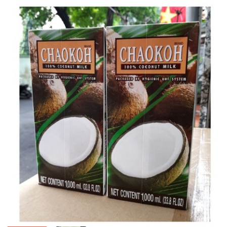 Sỉ Thùng 12 Chai Nước Cốt Dừa Thái Chaokoh Hộp 1L chính hãng