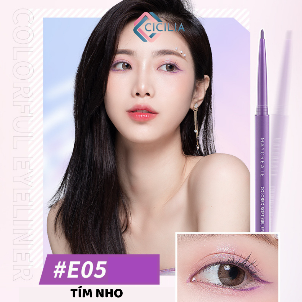 Bút Chì Kẻ Mắt CICILIA Nhiều Màu Đầu Mảnh 1.8mm Chống Thấm Nước Lâu Trôi CI-055