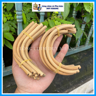Cầu góc tre cho lồng chim hút mật, khuyên,... siêu hot, cầu góc cho chim đứng - phụ kiện lồng chim Duy Khang