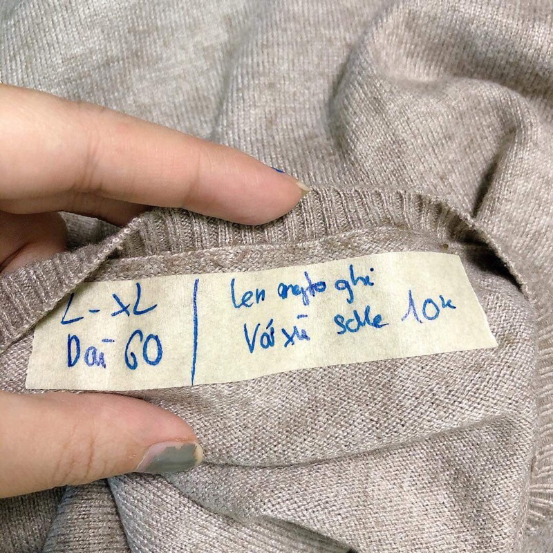 Áo len mongtogi xám trơn đồ si 2hand