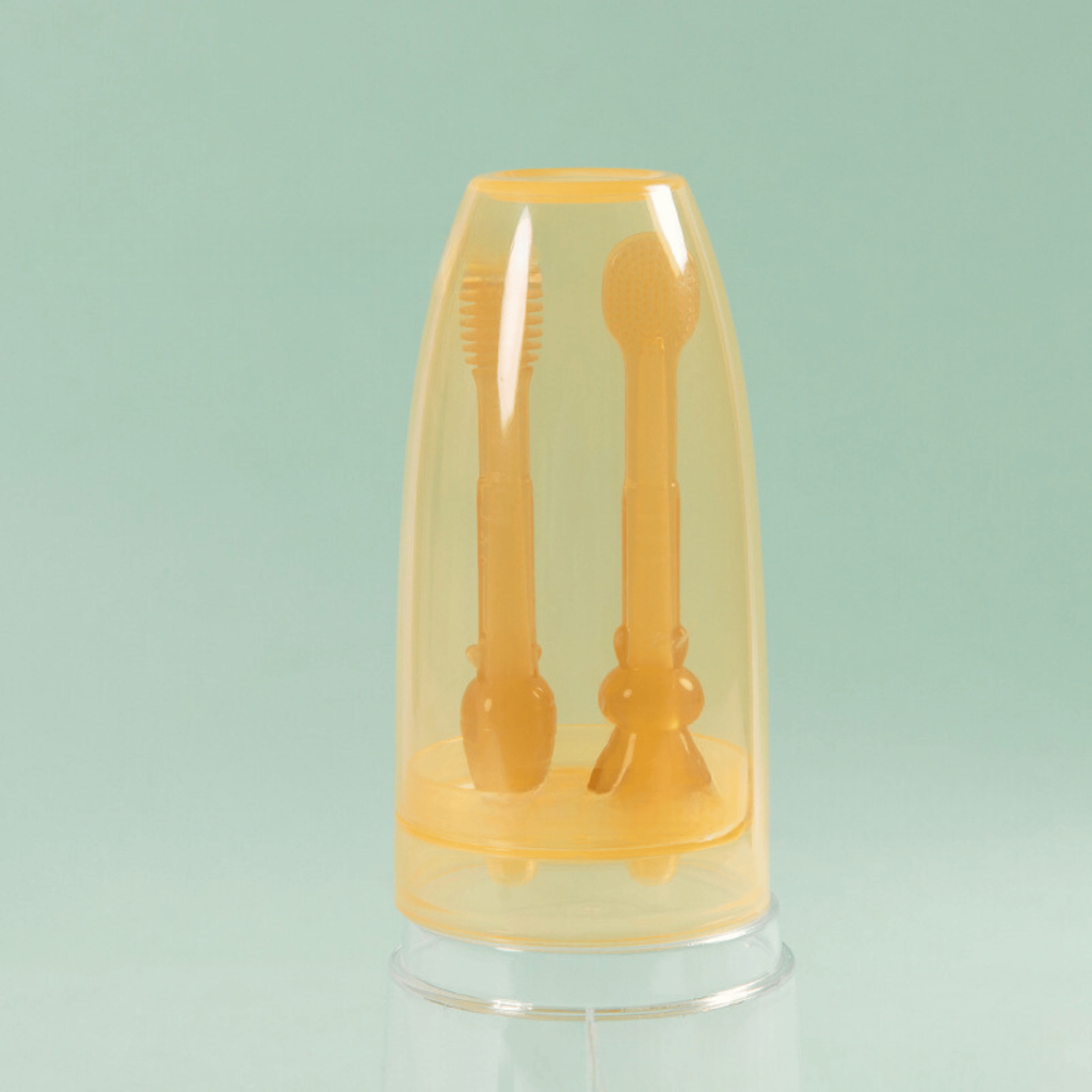 Set Rơ Lưỡi + Bàn Chải Silicon Siêu mềm Cho bé 0-36 tháng