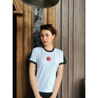 YU CHERRY | Áo thun Baby Tee nữ cotton 4 chiều đôi môi cherry đỏ Cherry Lips Babytee YP012