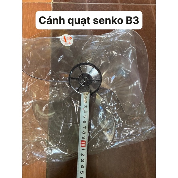 Cánh quạt B3 Senko 3 lá trong suốt kích thước 30cm, cánh quạt thay thế