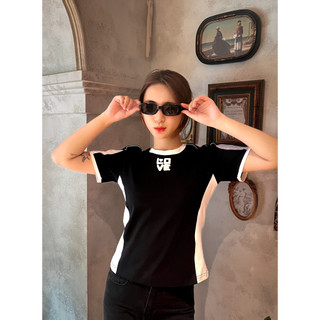YU CHERRY | Áo thun Baby Tee nữ cotton 4 chiều chữ Love cách điệu in nổi Love Str Babytee YP014