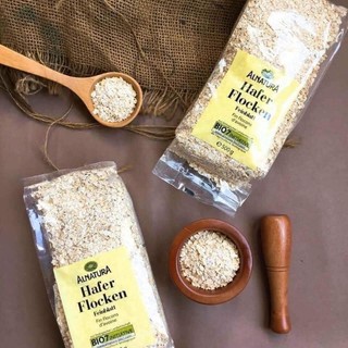 Yến Mạch Hafer Flocken Đức Cán Vỡ và Cán Dẹt 500g Cho Bé Ăn Dặm