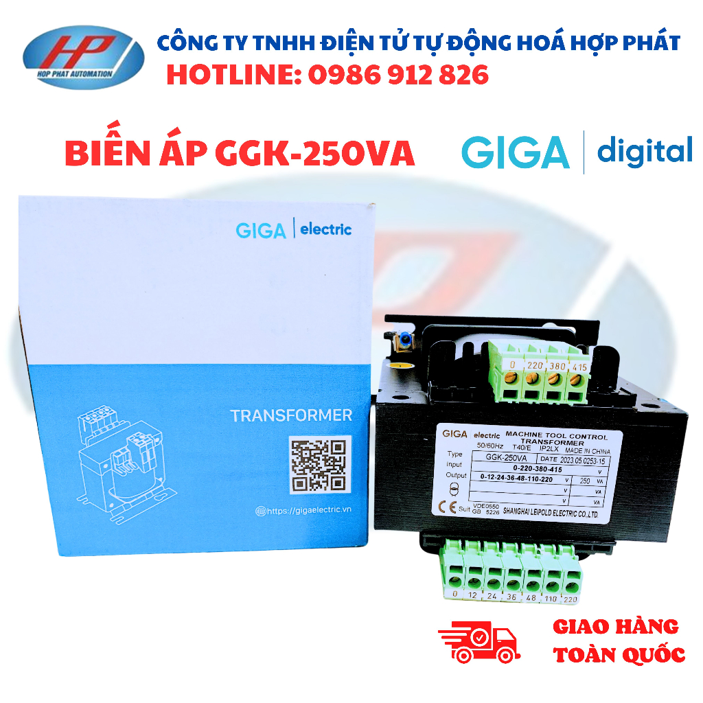 Biến Áp Cách Ly 380V/220V 250VA nhiều đầu ra