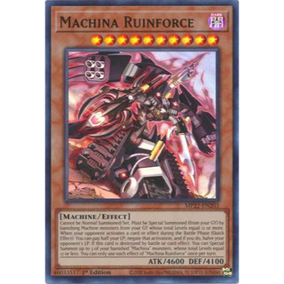 [ dưa hấu yugioh ] Lá bài thẻ bài Yugioh Machina Ruinforce - super Rare - Tặng bọc bài nhựa bảo quản