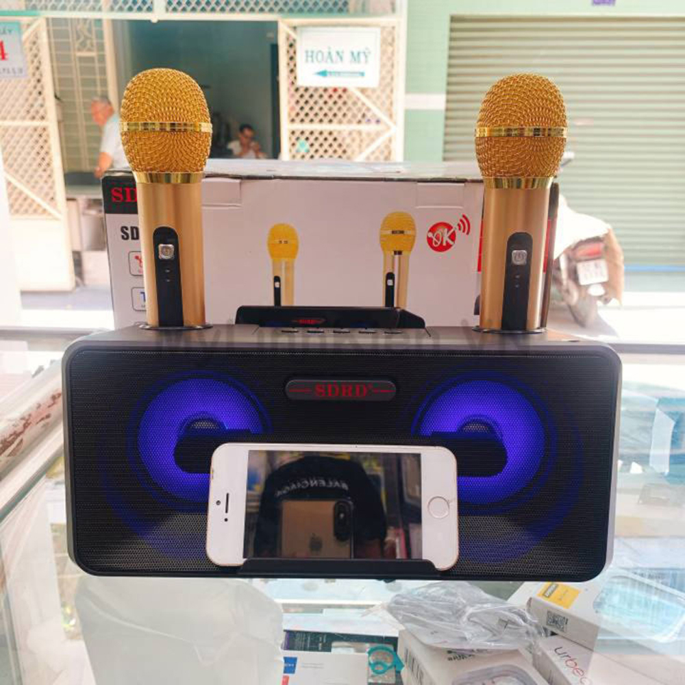 Tặng Kèm 2 Micro Không Dây, Loa Karaoke Bluetooth SD301, Âm Thanh Vang Vòm Sống Động, Hát Karaoke Cực Hay