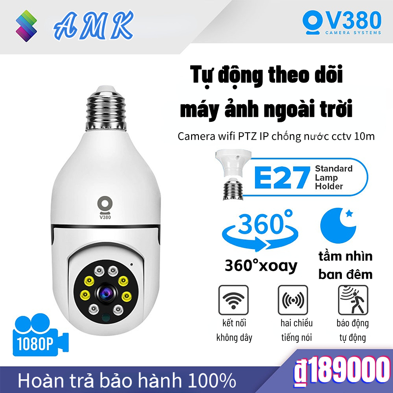 Camera ip WIFI xiaomi Bóng Đèn 8 LED thế hệ mới 3.0MP - xoay 360 độ, xem đêm có màu, mẫu mới 2022