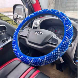 Bao tay vô lăng, bọc tay nắm xe ô tô, xe tải bằng Hạt cườm Hàn quốc chống mồ hôi tay