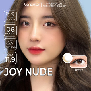 Kính áp tròng cận 6 tháng LENS XOẮN lens nâu tự nhiên vân trăng B.S.COR JOY NUDE