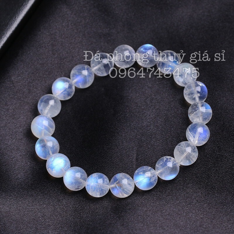 Vòng tay đá mặt trăng moonstone 8A Sieu Vip Hàng đẹp kiểm định