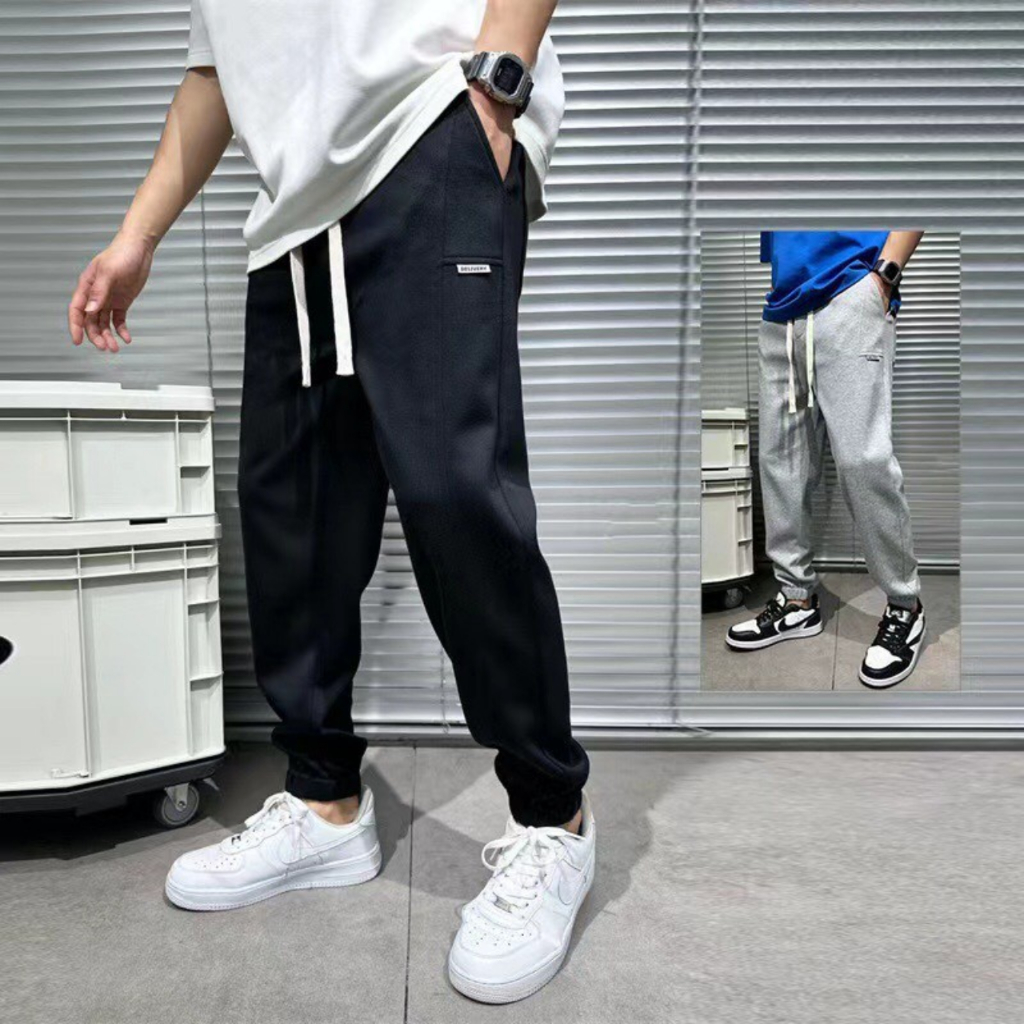 Quần Dài Thể Thao Nam Nỉ Tăm Bo Chun Hách Dáng, Unisex Form Rộng Nam Nữ Thông Thường Mặc Đi Chơi Dạo Phố Cùng Người Yêu