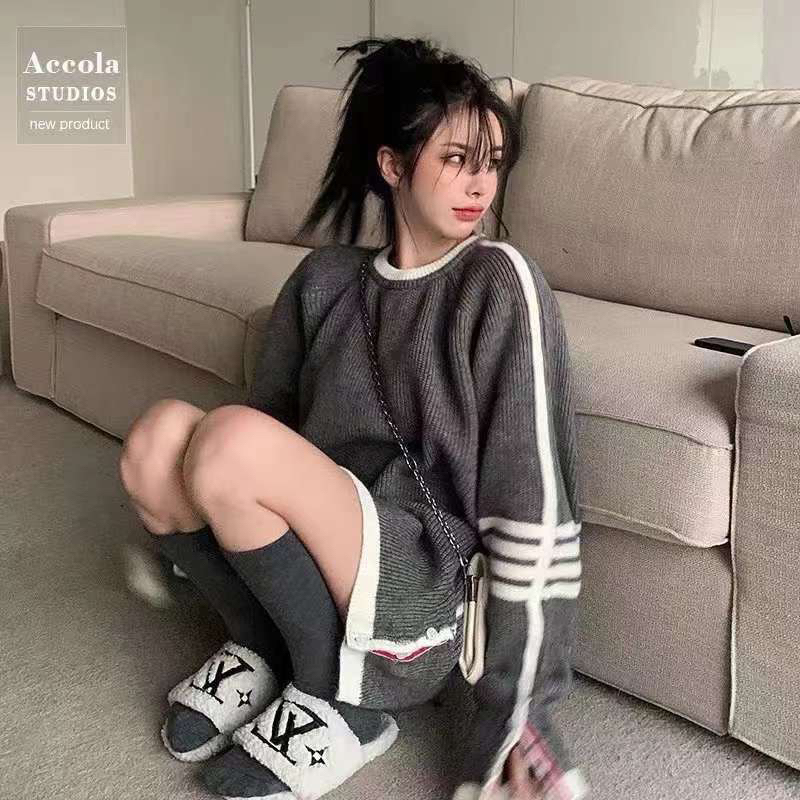 Áo len sweter thom tay viền hàng Qc