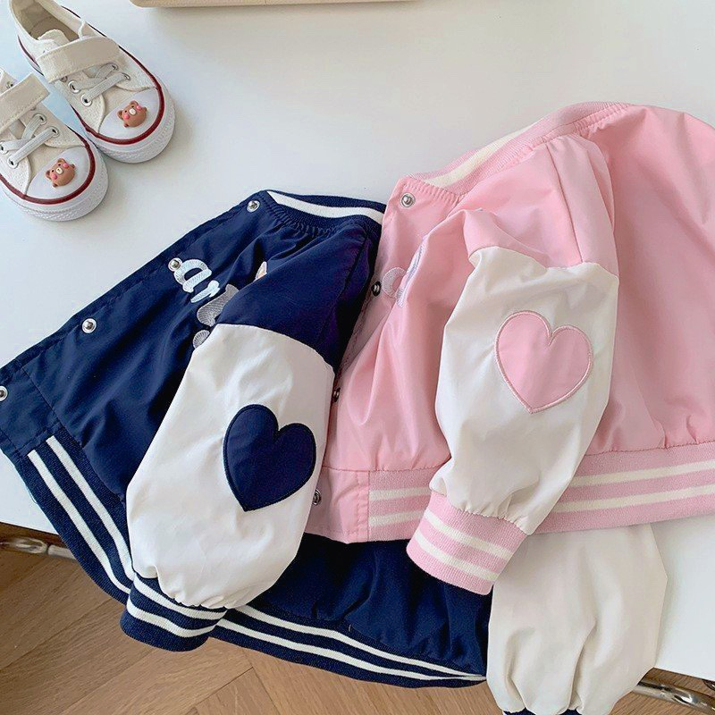 Áo Khoác Bomber Bóng Chày Phong Cách Hàn Quốc Cho Bé Trai Bé Gái Trẻ Em Mặc Thu Đông CAFE_BABY087