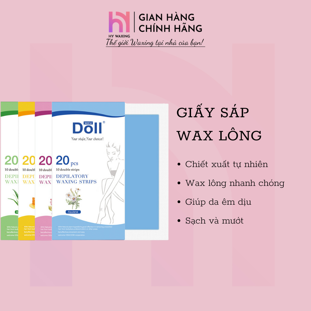 Hộp 20 Miếng Sáp Dán Wax Lông Tay Chân An Toàn, Nhanh Chóng HYWAXING 976