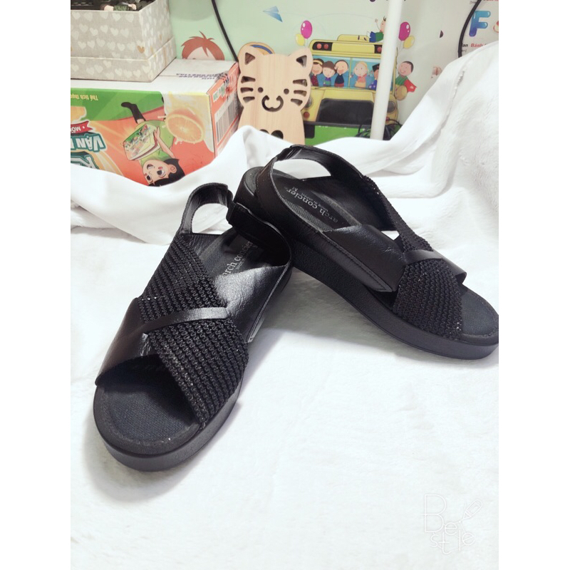 Giày sandal nữ,  quai phối lưới,size 37 hàng new 95%