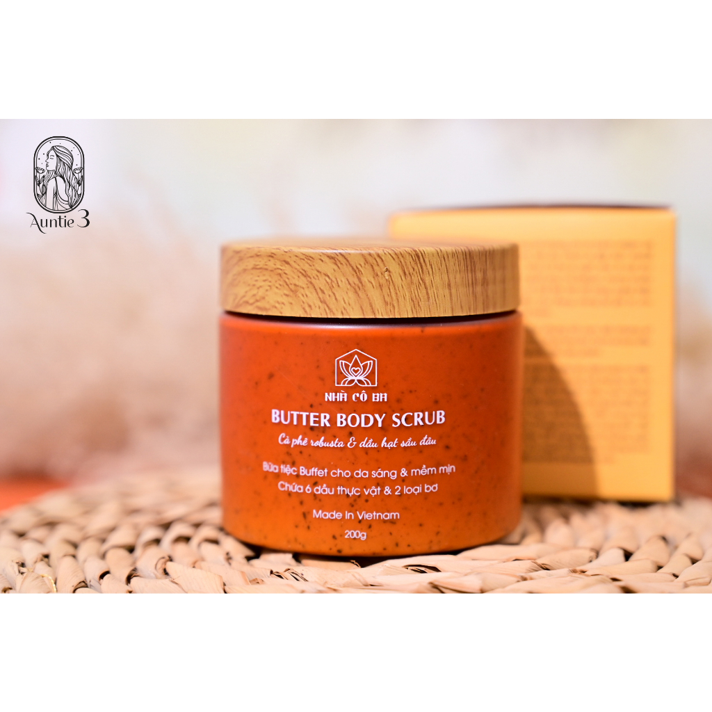 BUTTER BODY SCRUB CÀ PHÊ ROBUSTA & DẦU HẠT SẦU ĐÂU