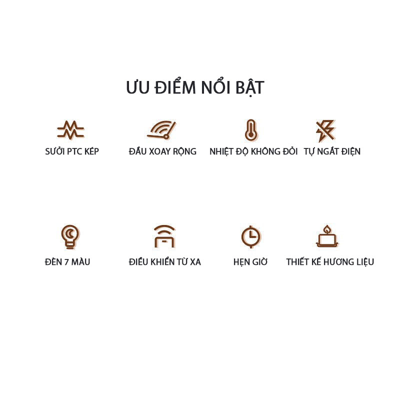 Quạt Sưởi Không Cánh 2 Chiều Nóng Lạnh CHANGHONG – 3 Tốc Độ Gió – Đèn Ngủ Sáng –Hẹn Giờ Thông Minh