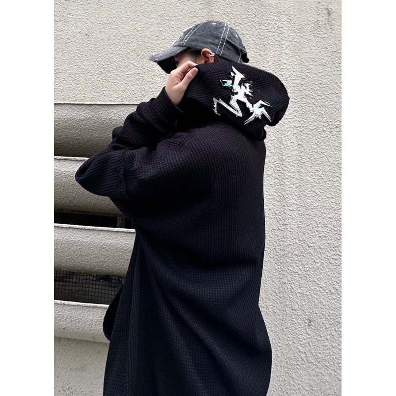 Áo đặc biệt Drg zip hoodie - black 22billion