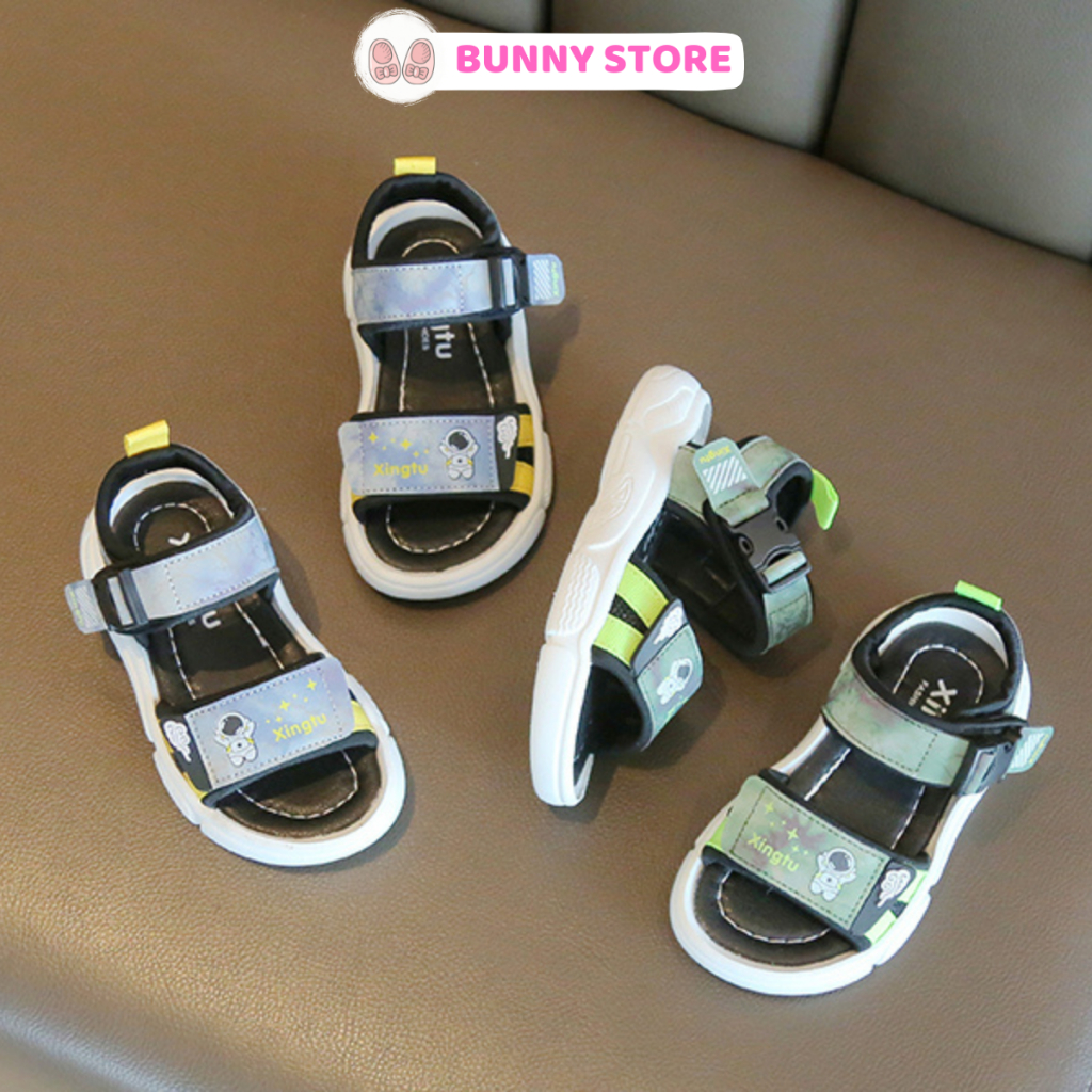 Dép bé trai trẻ em họa tiết hoạt hình bunny store, sandal bé trai phù hợp cho bé từ 2 đến 7 tuổi chống trơn trượt BN22
