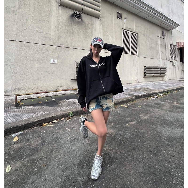 Áo đặc biệt Drg zip hoodie - black 22billion